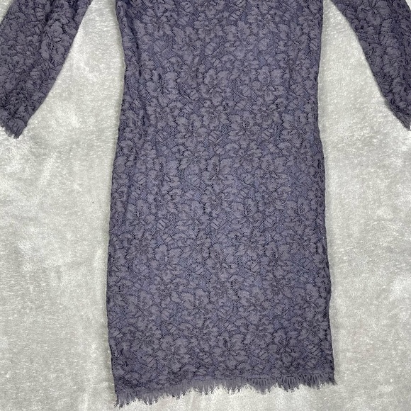 Diane VonFurstenberg Womens 4 Zarita Quarter Sleeve Lace Romantic Feminine Mini - Picture 8 of 11